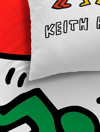 Parure de lit imprimée 100% coton, KEITH HARING PARTY