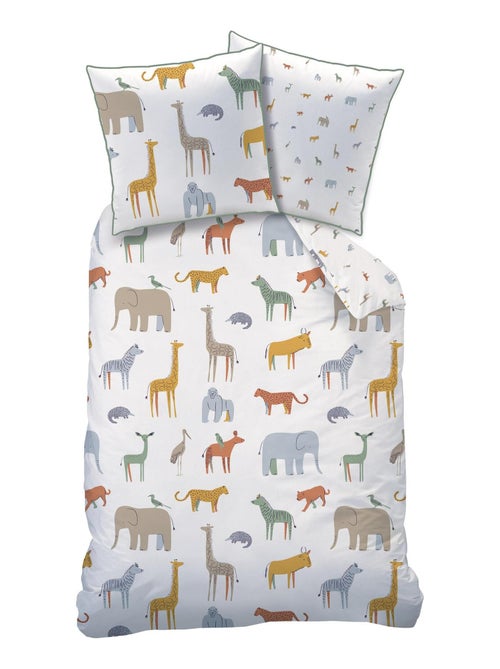 Parure de lit imprimée 100% coton, KENYA - Kiabi
