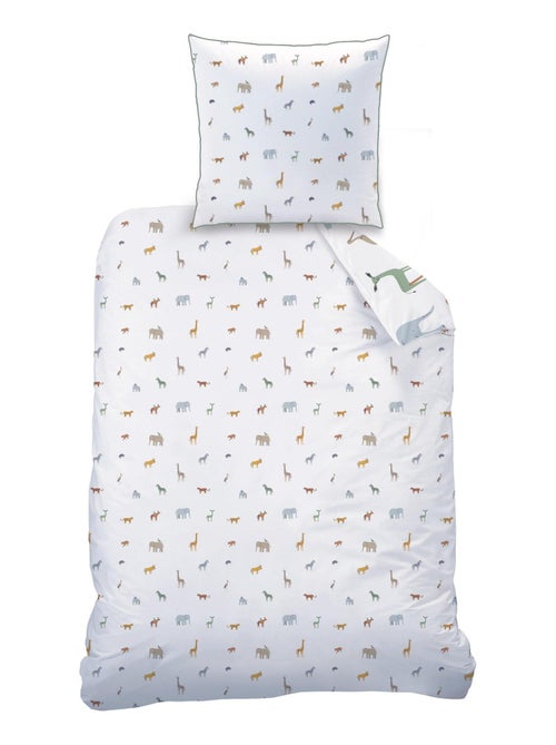 Parure de lit imprimée 100% coton, KENYA - Kiabi