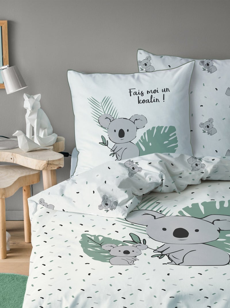 Parure de lit imprimée 100% coton, KOALAS Ecru - Kiabi