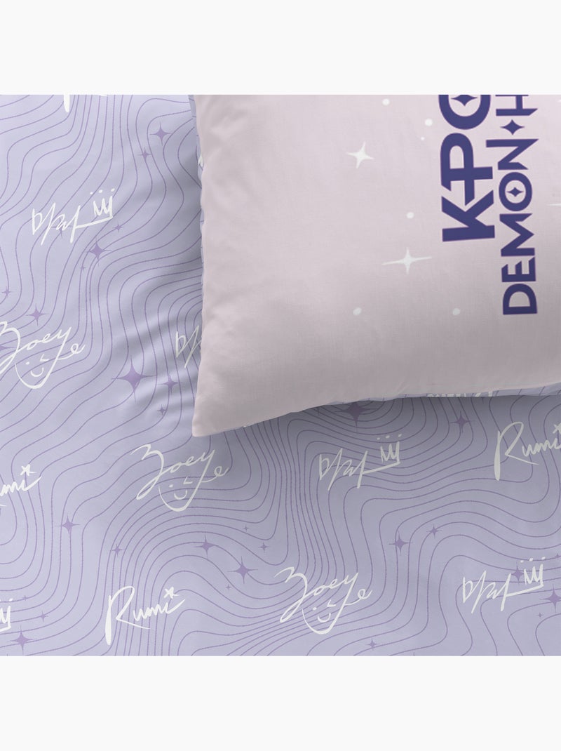 Parure de lit imprimée 100% coton, KPOP DEMON HUNTERS COMPACT Violet - Kiabi