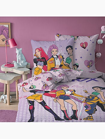 Parure de lit imprimée 100% coton, kpop demon hunters heart