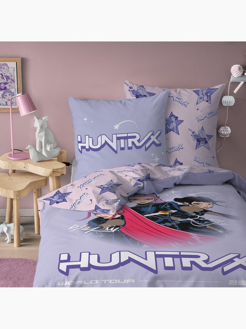 Parure de lit imprimée 100% coton, kpop demon hunters slaypop - Kiabi Parure de lit imprimée 100% coton, kpop demon hunters slaypop - Kiabi