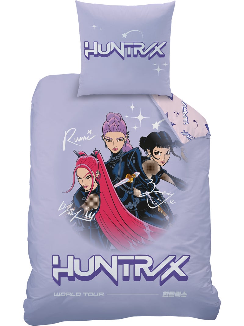 Parure de lit imprimée 100% coton, kpop demon hunters slaypop Rose - Kiabi