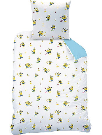 Parure de lit imprimée 100% coton, LES MINIONS FÊTE