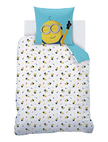 Parure de lit imprimée 100% coton, LES MINIONS FIESTA