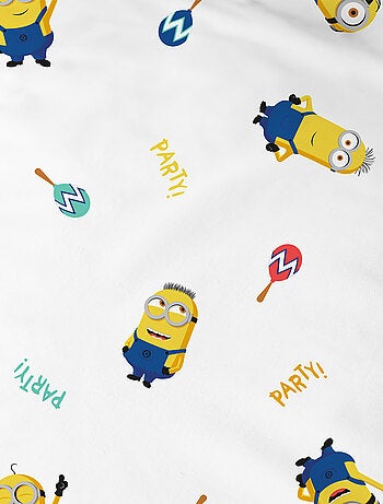 Parure de lit imprimée 100% coton, LES MINIONS FIESTA