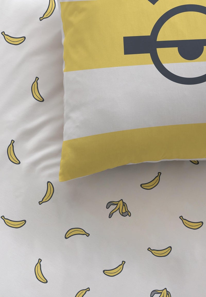 Parure de lit imprimée 100% coton, LES MINIONS SKETCH Jaune - Kiabi