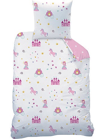 Parure de lit imprimée 100% coton, MERVEILLE