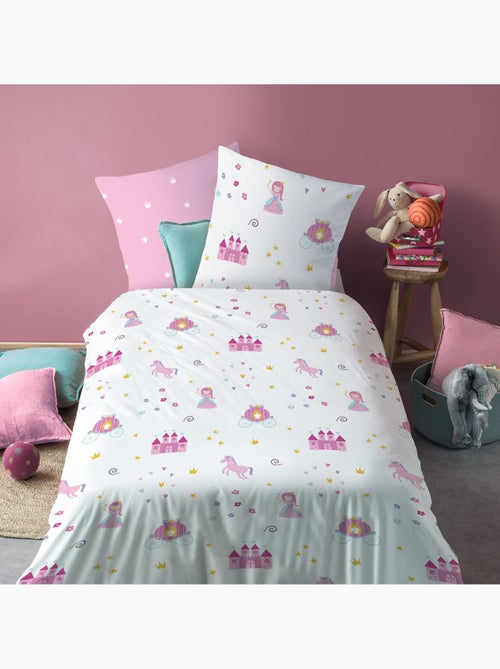 Parure de lit imprimée 100% coton, MERVEILLE - Kiabi Parure de lit imprimée 100% coton, MERVEILLE - Kiabi