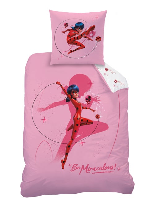 Parure de lit imprimée 100% coton, MIRACULOUS LADYBUG SHADOW - Kiabi