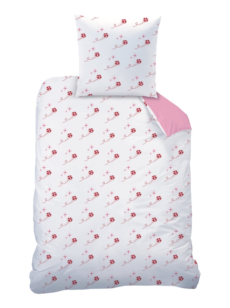 Parure de lit imprimée 100% coton, MIRACULOUS LADYBUG SHADOW Rose - Kiabi