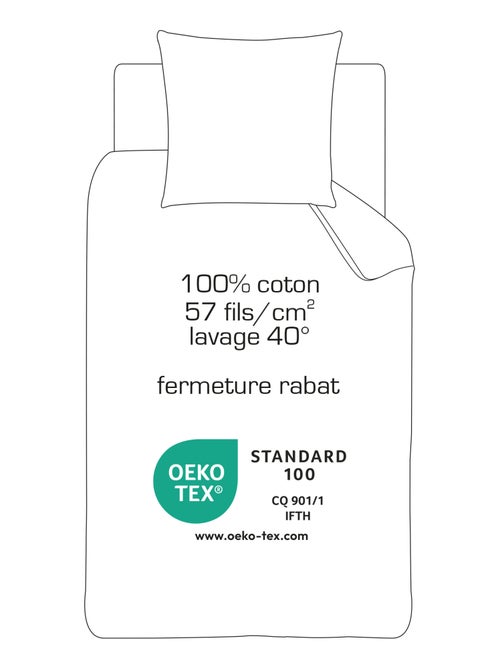 Parure de lit imprimée 100% coton, MIRACULOUS LADYBUG SHADOW - Kiabi