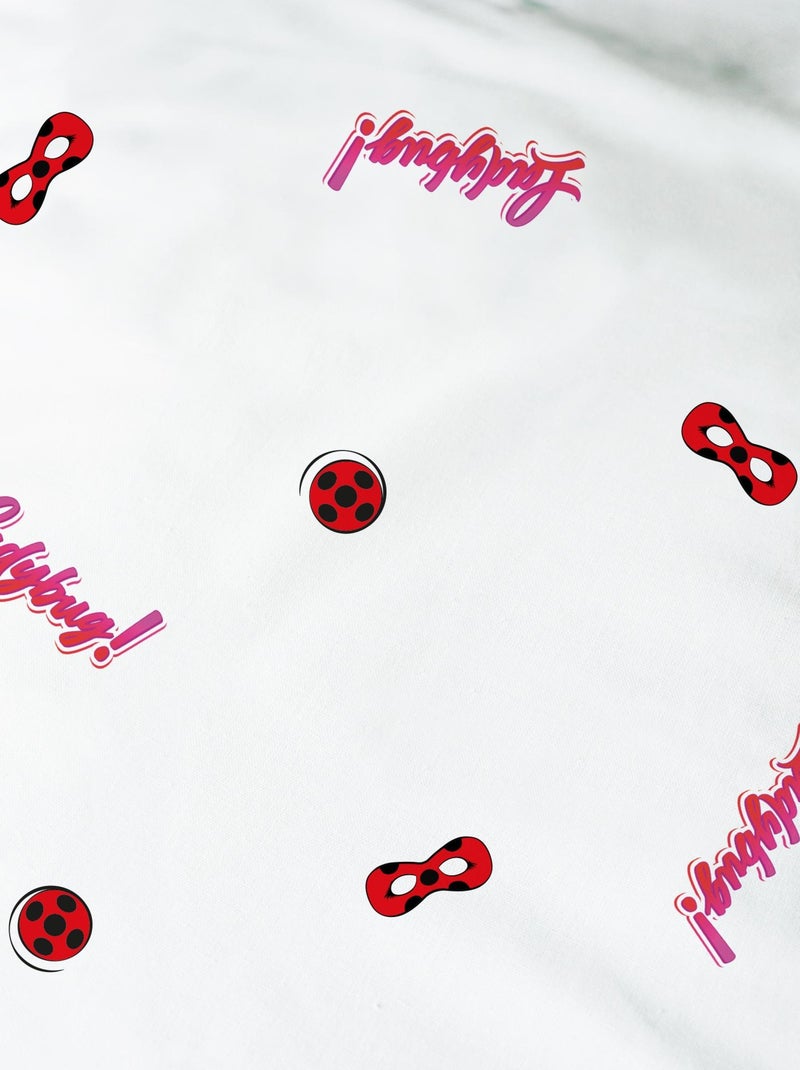 Parure de lit imprimée 100% coton, MIRACULOUS SUPERGIRL Rose - Kiabi