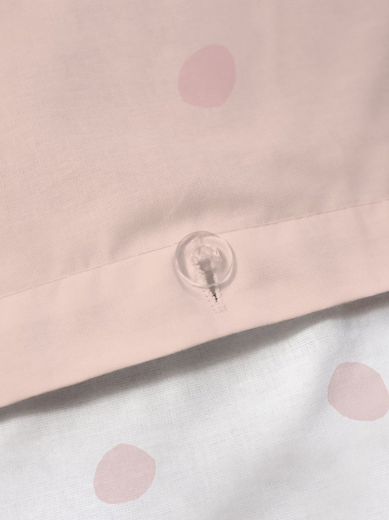 Parure de lit imprimée 100% coton, NUAGES Rose - Kiabi