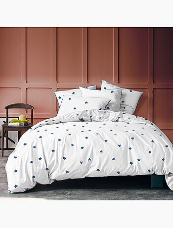 Parure de lit imprimée 100% coton, nuit etoilée