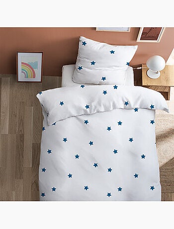 Parure de lit imprimée 100% coton, nuit etoilée