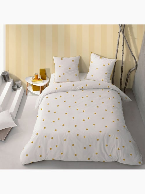 Parure de lit imprimée 100% coton, nuit etoilée - Kiabi Parure de lit imprimée 100% coton, nuit etoilée - Kiabi