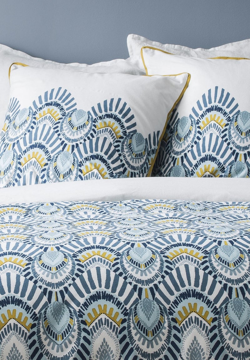 Parure de lit imprimée 100% coton, OCELLUS Blanc - Kiabi