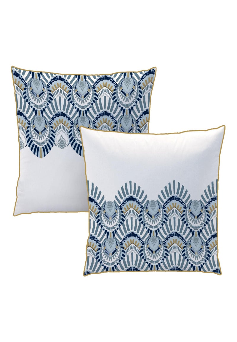 Parure de lit imprimée 100% coton, OCELLUS Blanc - Kiabi