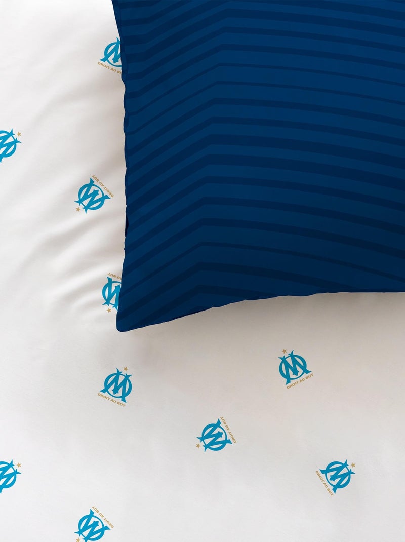 Parure de lit imprimée 100% coton, OM PRADO Bleu marine - Kiabi
