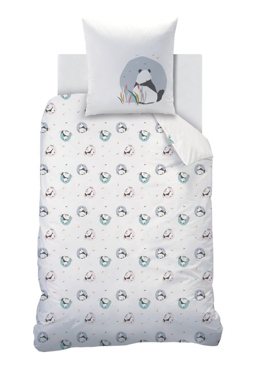 Parure de lit imprimée 100% coton, PANDA - Kiabi
