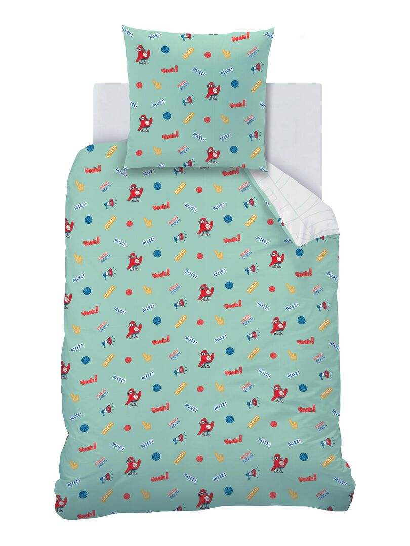 Parure De Lit Coton Star Wars Faucon Millenium 140x200 Cm – Housse Réversible + Taie – 100 % Coton Oeko-Tex – Bleu Glacier