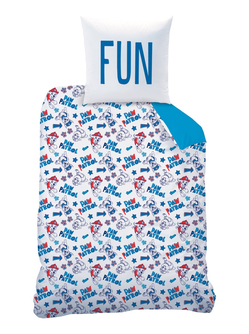 Parure de lit imprimée 100% coton, PAT PATROUILLE COLORS Bleu - Kiabi