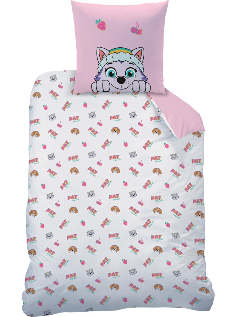 Parure de lit imprimée 100% coton, PAT PATROUILLE FRUITY Rose - Kiabi