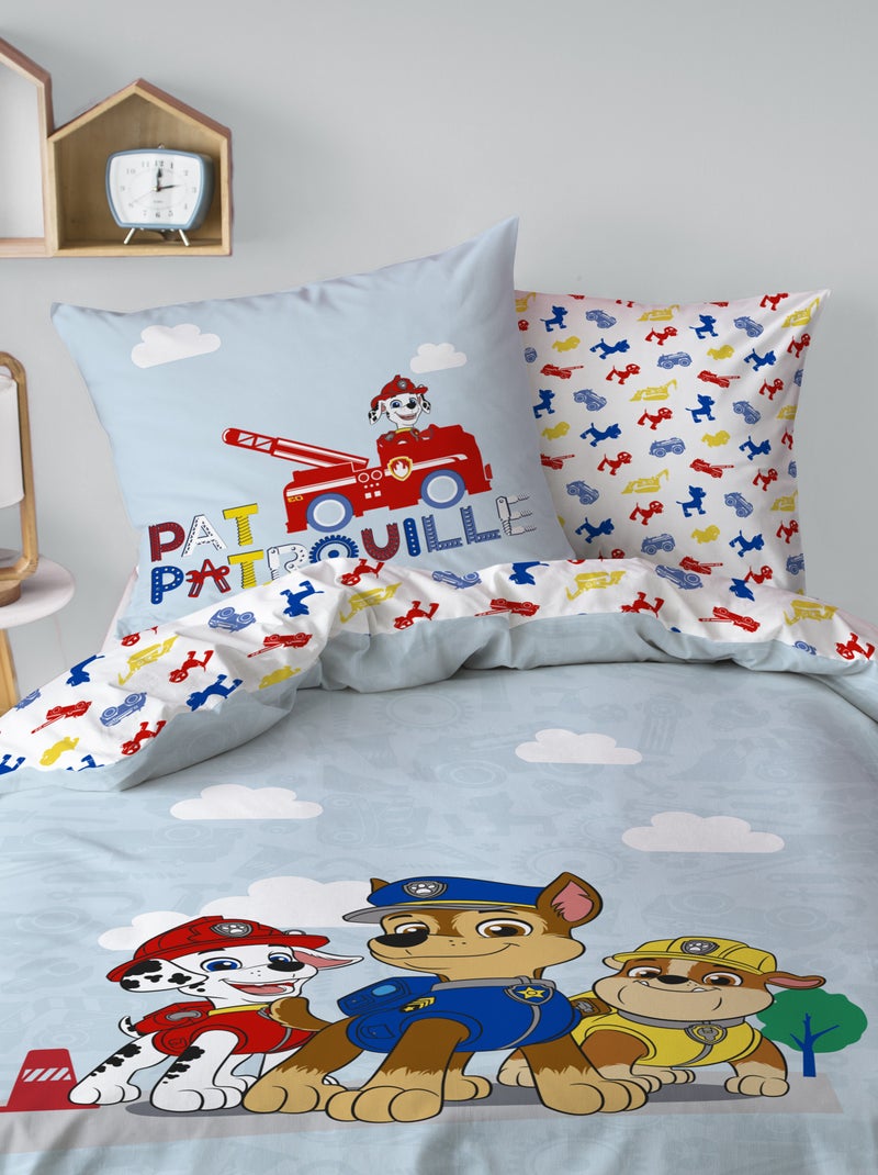 Parure de lit imprimée 100% coton, PAT PATROUILLE PATBOY Bleu - Kiabi