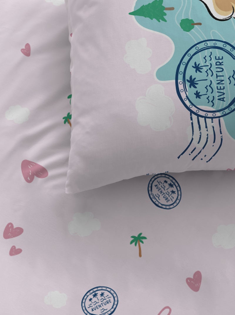 Parure de lit imprimée 100% coton, PAT PATROUILLE VOYAGE Rose - Kiabi