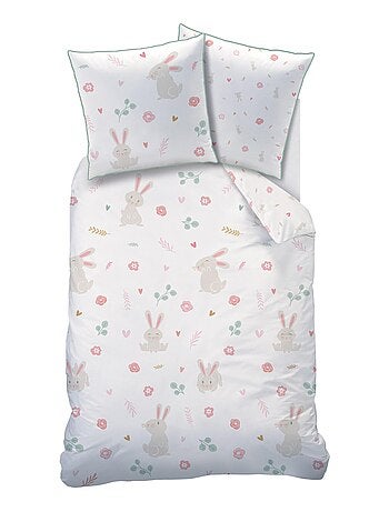 Parure de lit imprimée 100% coton, PETIT LAPIN