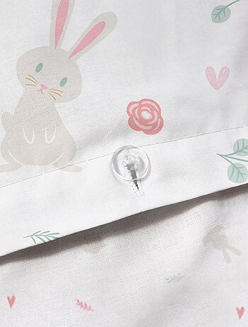 Parure de lit imprimée 100% coton, PETIT LAPIN