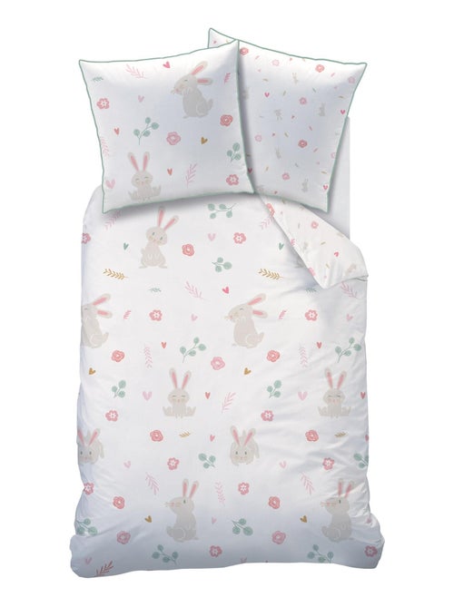 Parure de lit imprimée 100% coton, PETIT LAPIN - Kiabi