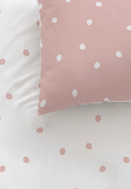 Parure de lit imprimée 100% coton, PINK SPOTS - Kiabi