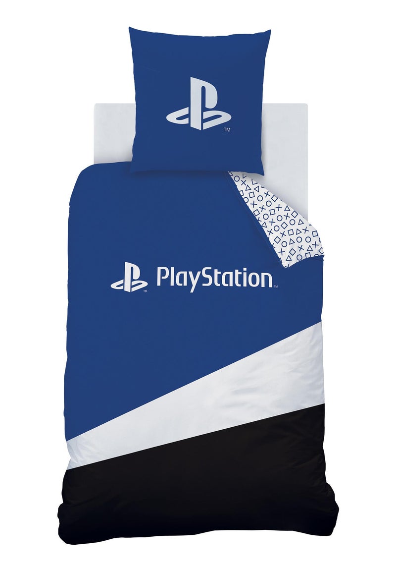 Parure de lit imprimée 100% coton, PLAYSTATION GAME Bleu - Kiabi