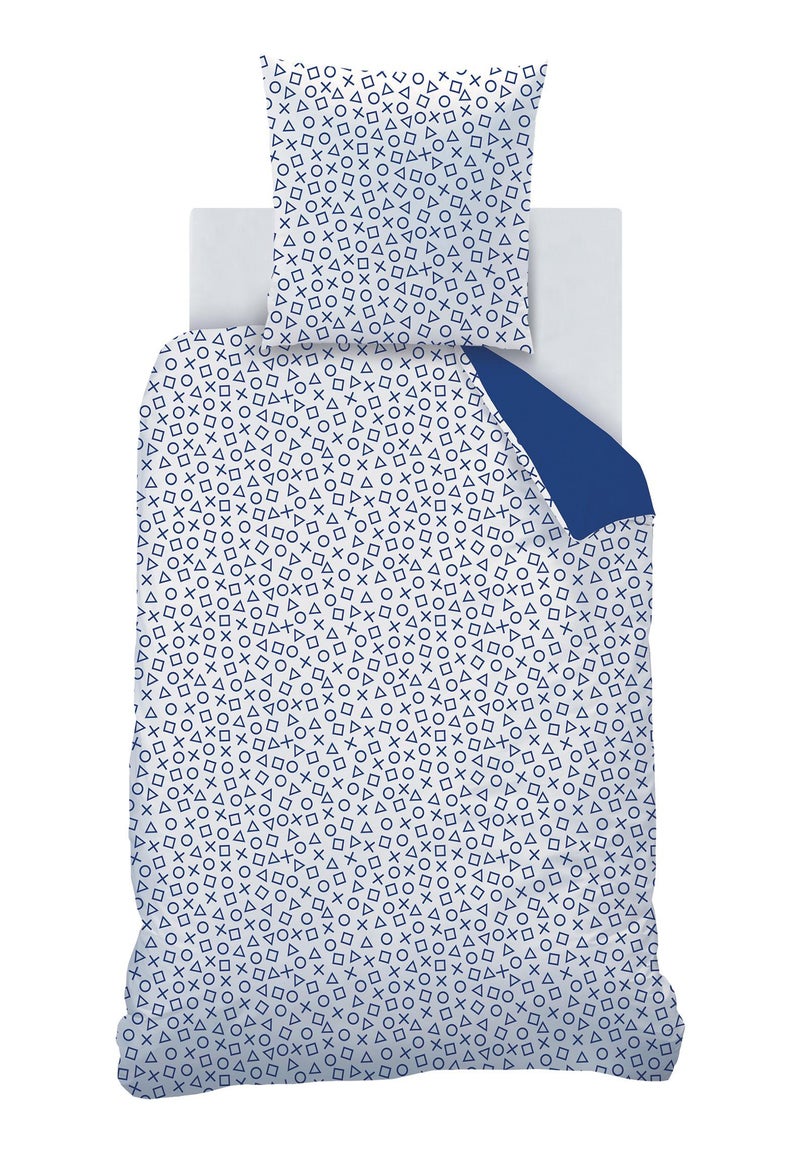 Parure de lit imprimée 100% coton, PLAYSTATION GAME Bleu - Kiabi