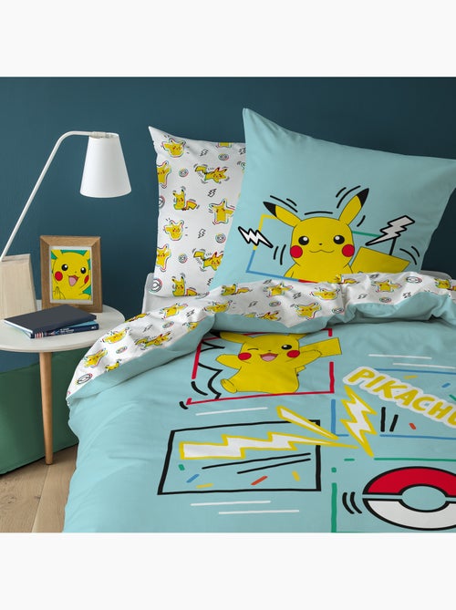Parure de lit imprimée 100% coton, POKEMON ANIMATION - Kiabi Parure de lit imprimée 100% coton, POKEMON ANIMATION - Kiabi