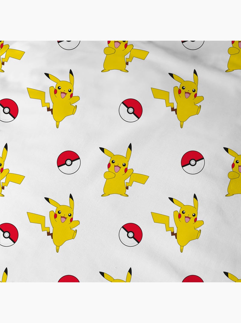 Parure de lit imprimée 100% coton, POKEMON POKÉBALL Bleu - Kiabi