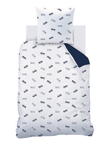 Parure de lit imprimée 100% coton, PSG DEVISE