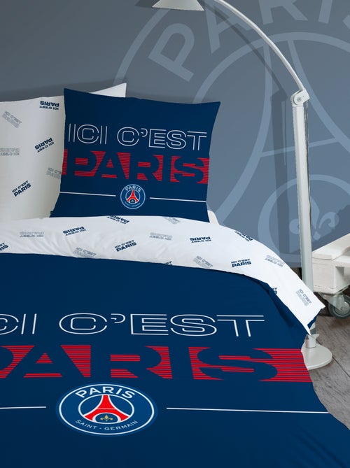 Parure de lit imprimée 100% coton, PSG DEVISE - Kiabi