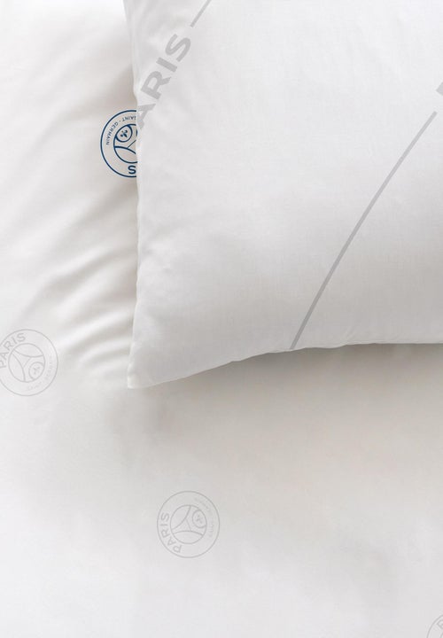 Parure de lit imprimée 100% coton, PSG RETRO WHITE - Kiabi