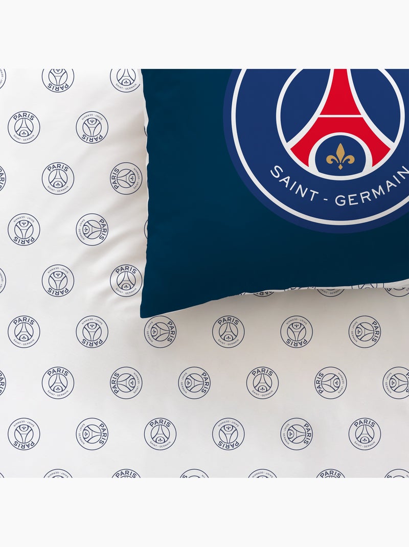 Parure de lit imprimée 100% coton, psg winners Bleu - Kiabi