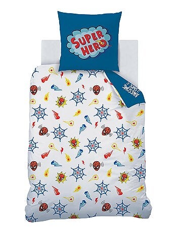 Parure de lit imprimée 100% coton, SPIDERMAN HOME AVENGER
