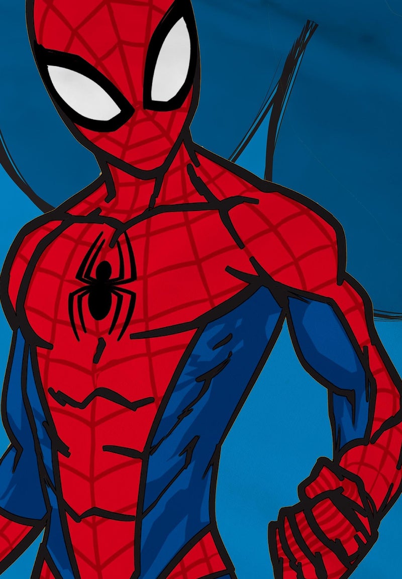 Parure de lit imprimée 100% coton, SPIDERMAN HOME AVENGER Bleu - Kiabi