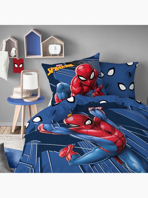 Parure de lit imprimée 100% coton, SPIDERMAN HOME TRUE HERO - Kiabi Parure de lit imprimée 100% coton, SPIDERMAN HOME TRUE HERO - Kiabi