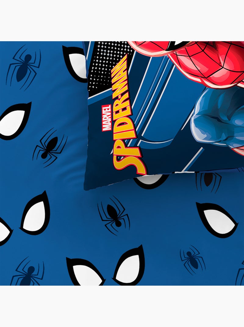 Parure de lit imprimée 100% coton, SPIDERMAN HOME TRUE HERO Bleu - Kiabi