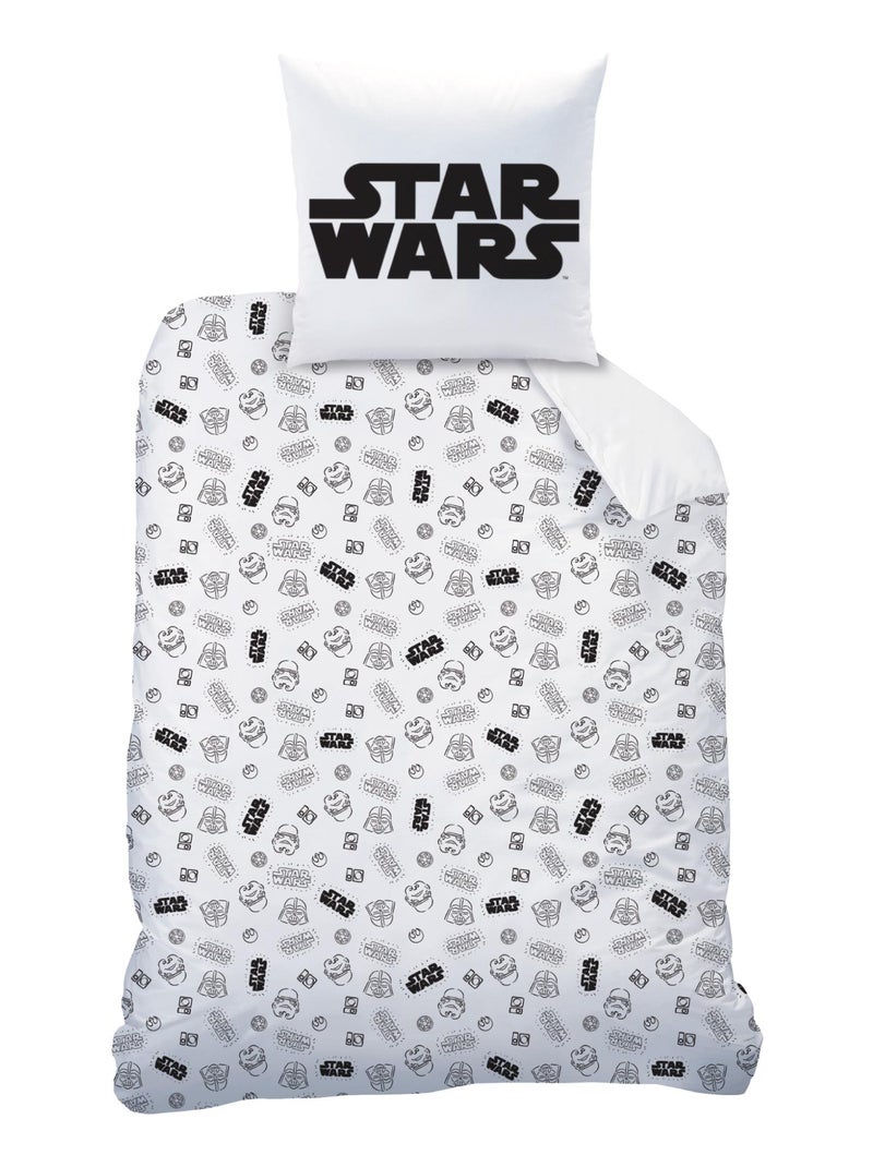 Parure de lit imprimée 100% coton, STAR WARS HOME TROUP Blanc - Kiabi