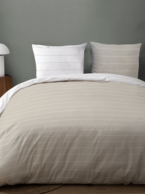 Parure de lit imprimée 100% coton, STRIPES - Kiabi