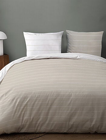 Parure de lit imprimée 100% coton, STRIPES